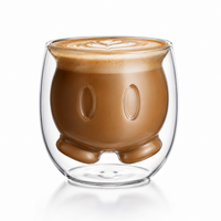 Vaso Transparente Doble Pared Cristal Vidrio | Pantalon Mickey 250 ml
