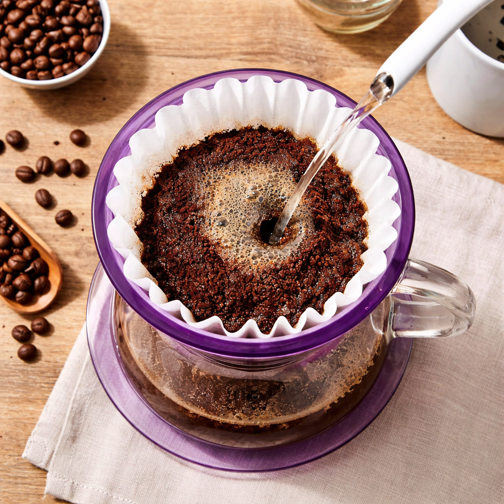 Dripper Café Goteo Tipo TIMEMORE B75 Transparente Morado