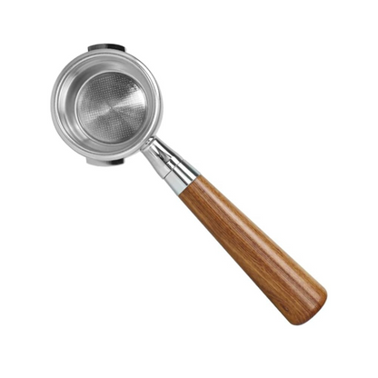 Portafiltro para Maquina Espresso Sin Fondo Mango en Madera