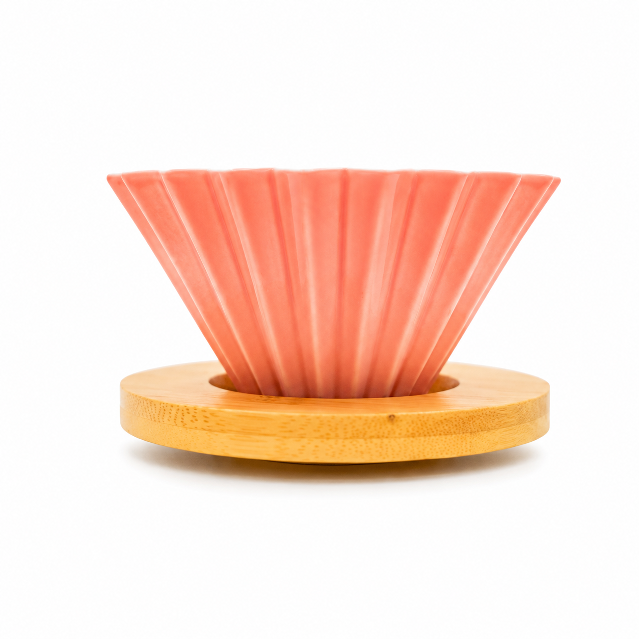 Metodo Dripper ORIGAMI de Ceramica Tamaño 01 con Base de Madera