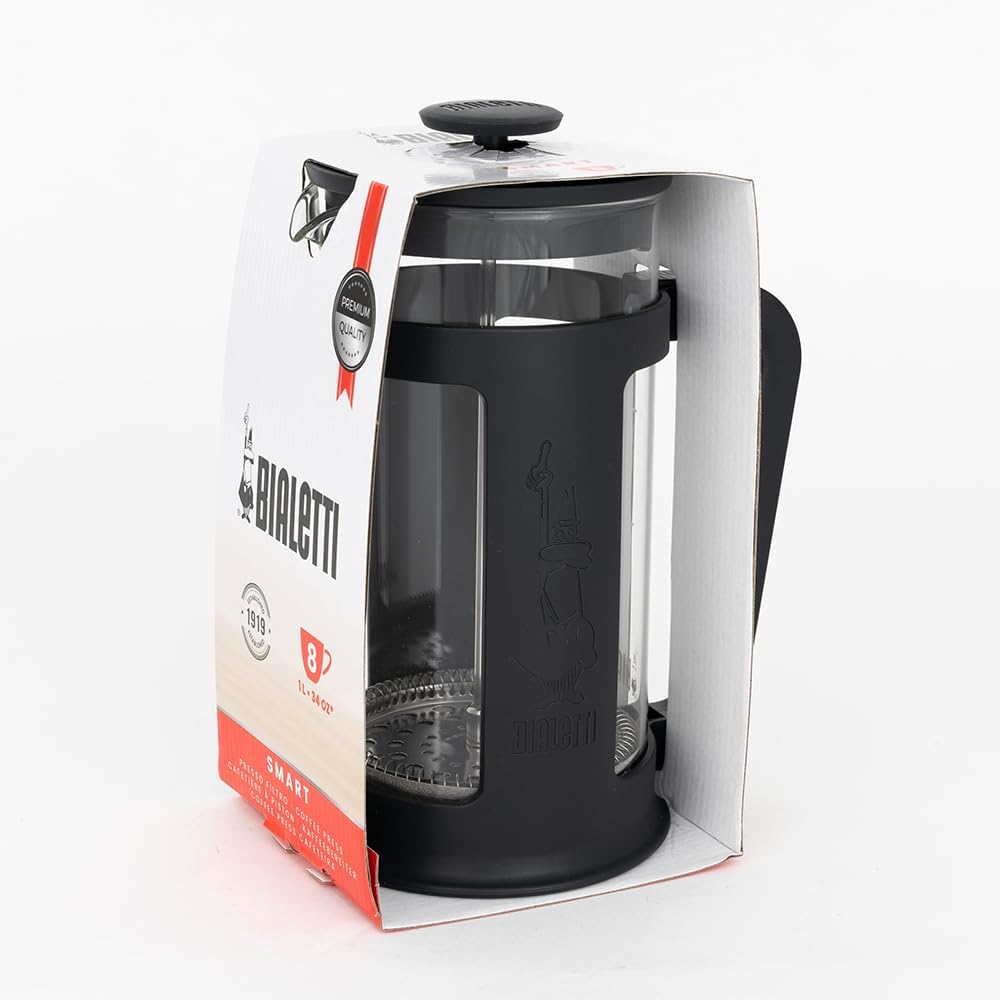 Cafetera Prensa Francesa Negra Bialetti 1 Litro