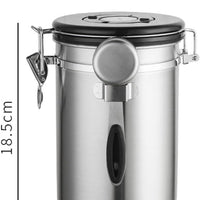 Recipiente para Almacenar Café Color Plata Hermetico y Sin entrada de Luz 900g