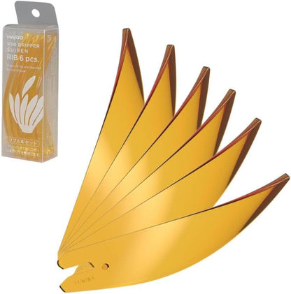 Hario SUIREN Ribs-6 Juego de 6 Piezas para Repuesto Multicolor