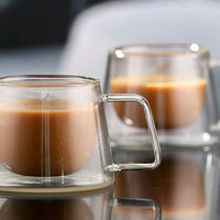 Taza para Café en Cristal Borosilicato Doble Fondo 200ml