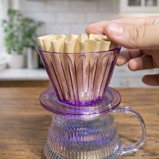 Kit Cafe Metodo B75 Tipo TIMEMORE + Server Tornasol 400ml + Filtros Origami Kalita Wave + Jarra Verter Agua 600ml