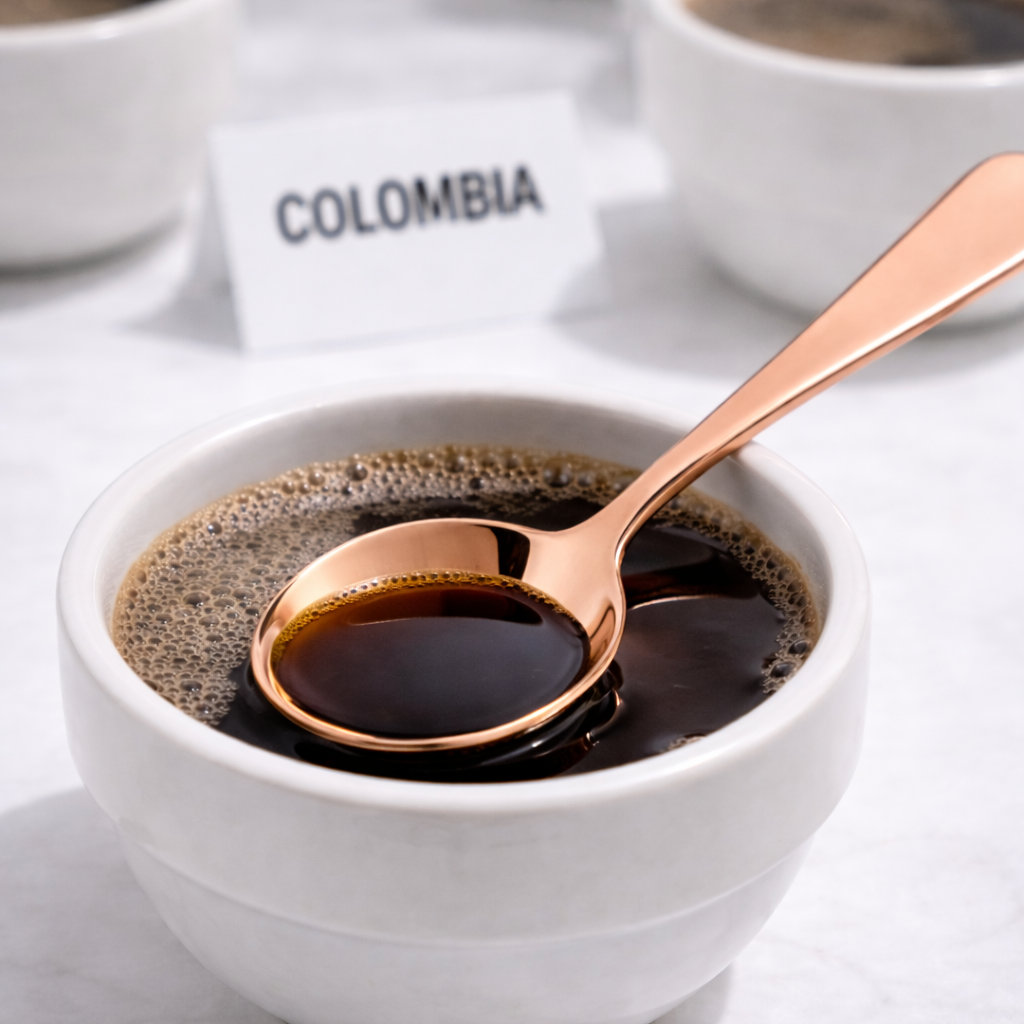 Cuchara Cata Cafe Oro Rosa Acero Inoxidable