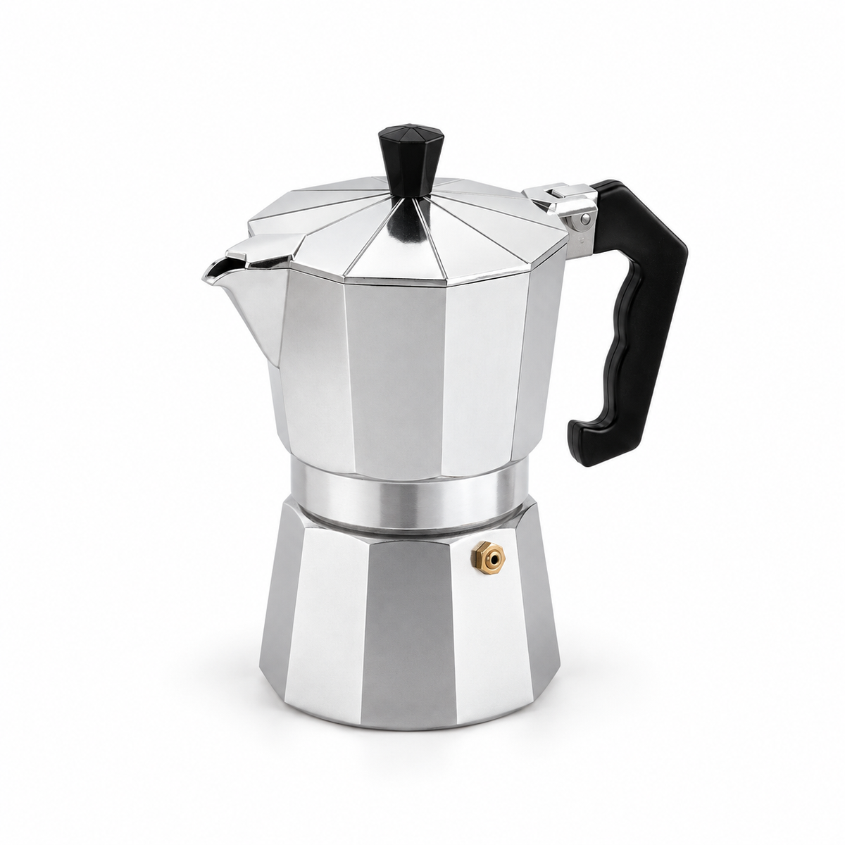 CAFETERA ITALIANA MOKA ALUMINIO PLATA 2 TAZAS