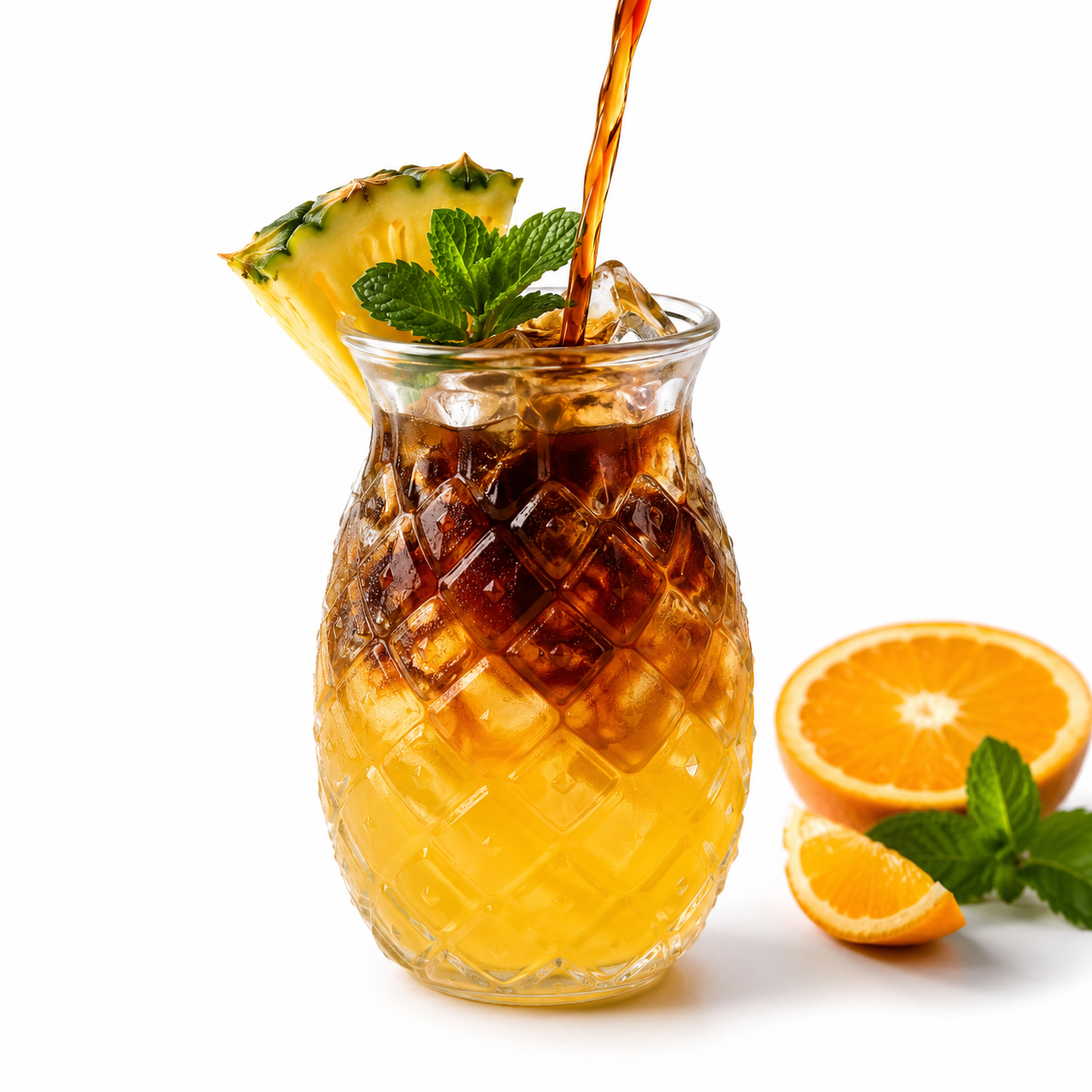 Vaso Piña Vidrio Borosilicato 480ML para Cold Brew y Bebidas Frías
