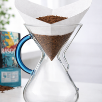 Cafetera Chemex 6 tazas Mango Cristal Azul Zafiro