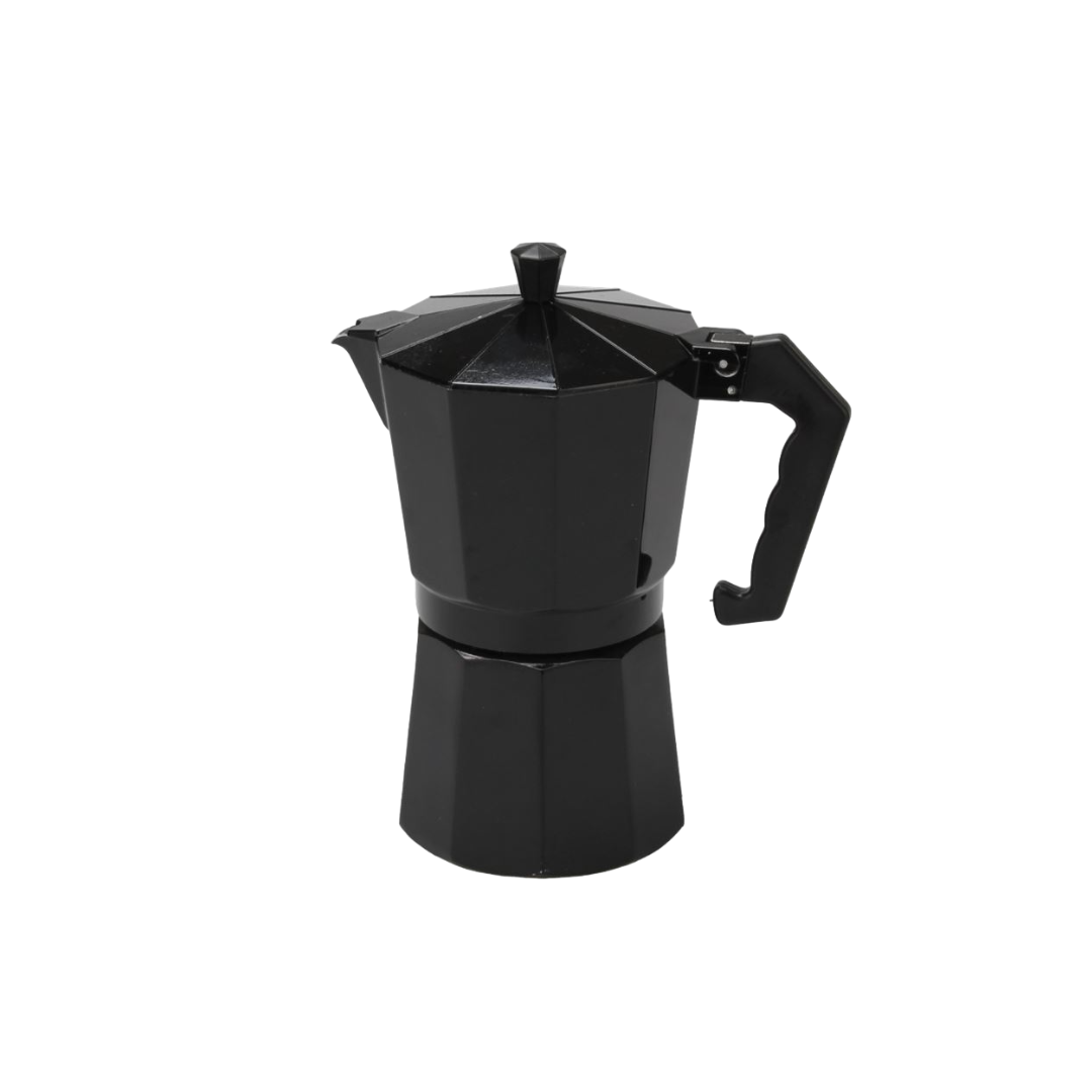 Cafetera Italiana Aluminio Moka Negra Tradicional 3/6/9 Tazas