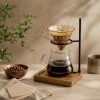 Soporte para V60 y Drippers con Base de Madera