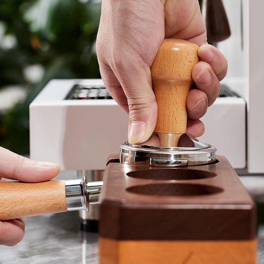 Tamper para Café Madera y Acero 58mm Espresso Barista