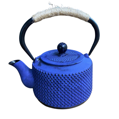 Tetera de Hierro Fundido Azul para Infuciones de Té Estilo Japonés 650ml