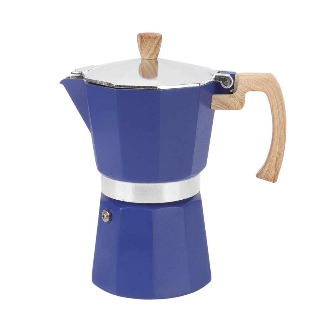 Cafetera Moka Italiana de Aluminio Azul Rey 300 ml 6 Tazas