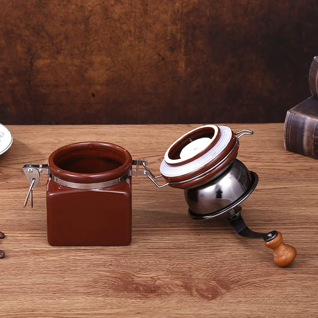 Molino de Café Manual Retro con Muelas Cerámicas 30gr Molienda Ajustable