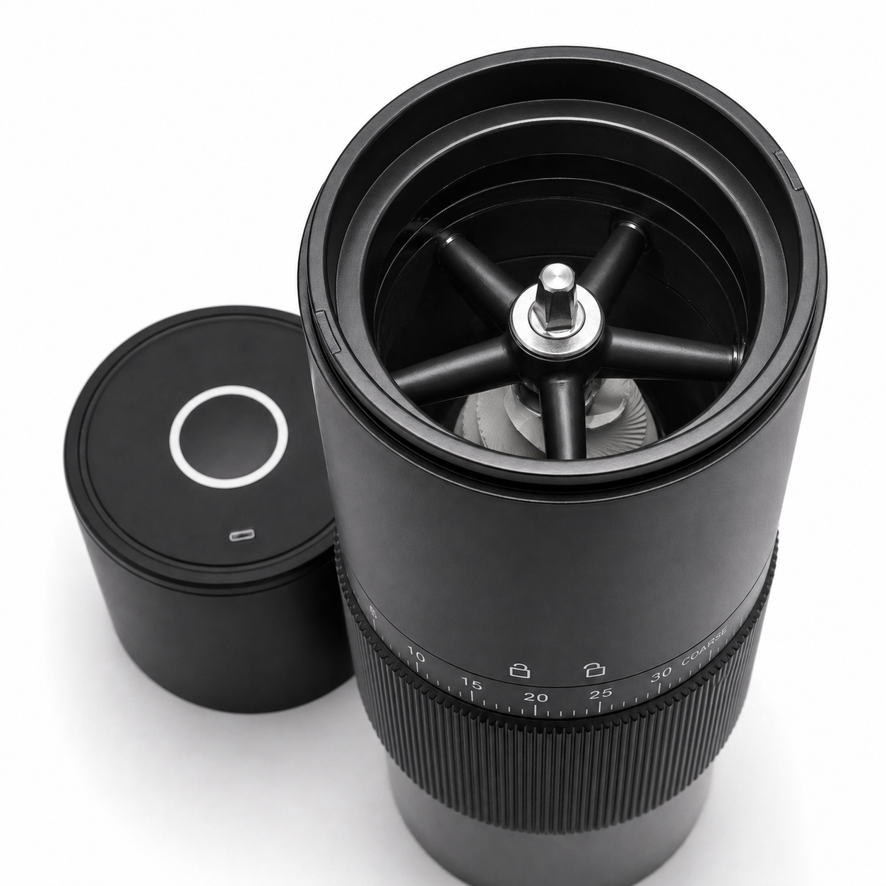 Kit V60 con Molino Electrico Ajustable 35 Clics para Cafe Filtrado