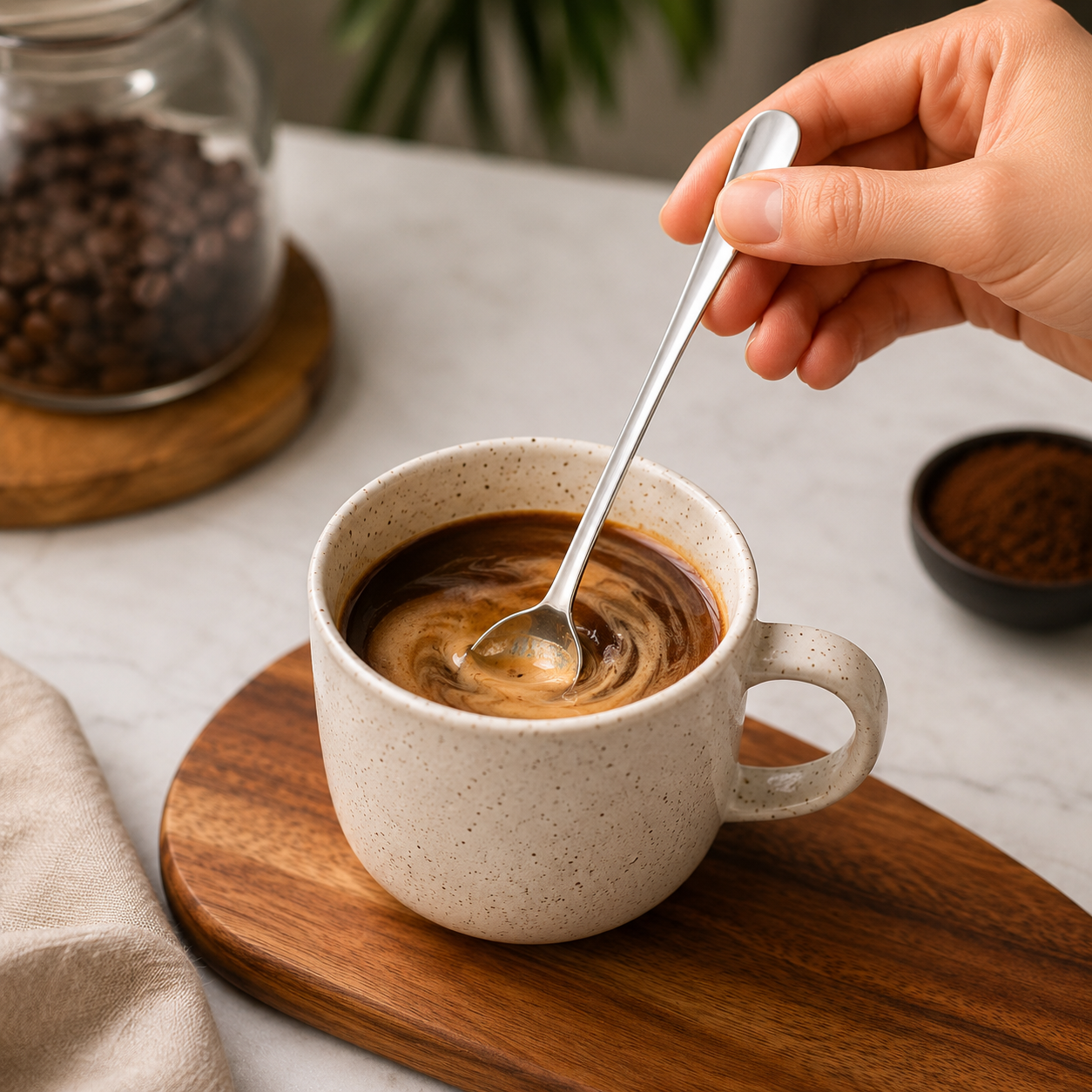 Cuchara Multiuso de Aluminio 18 cm para Cafe, Cocina y Cocteleria