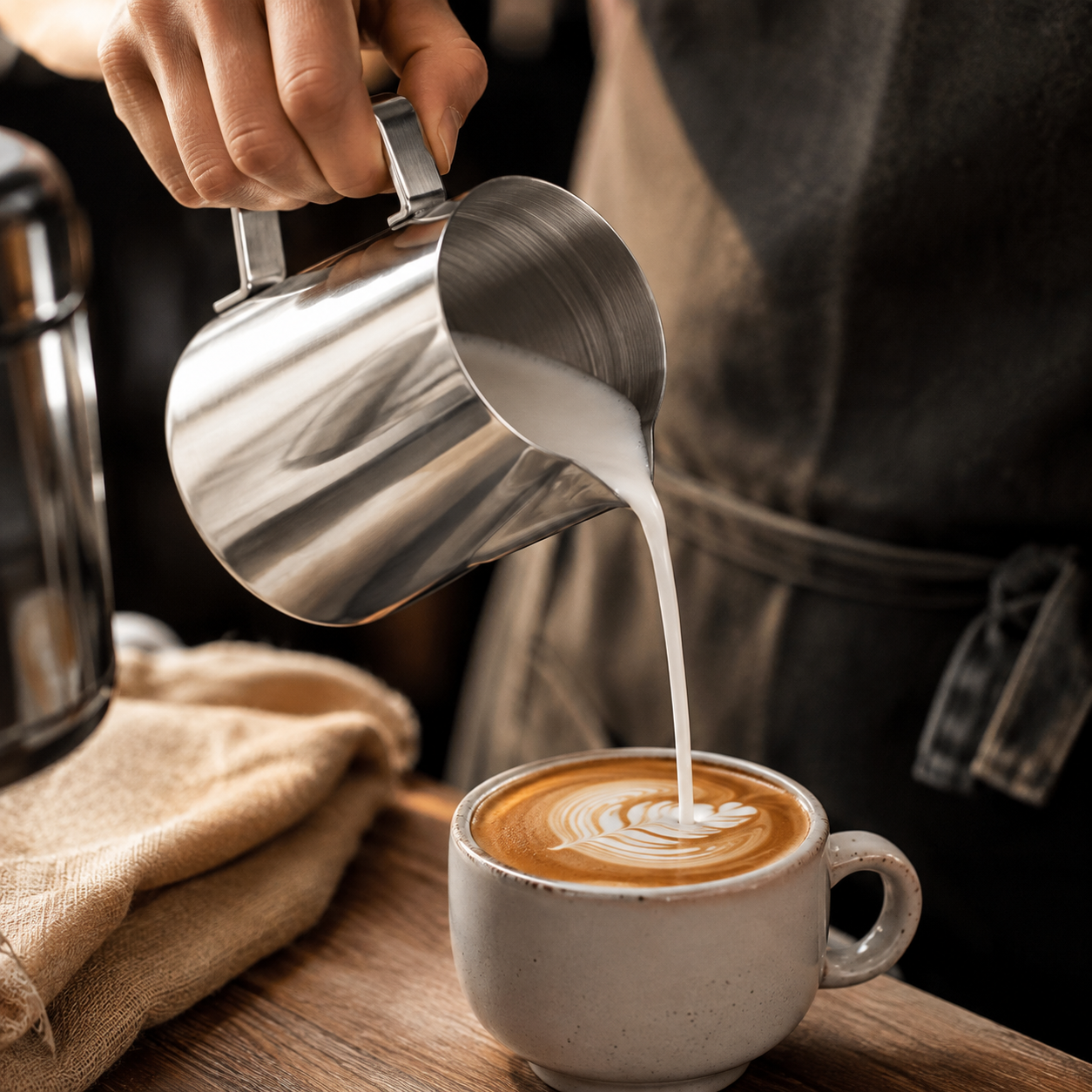 Jarra Cremadora Leche Barista 250 ml en Acero Inoxidable