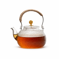 Tetera Vidrio Resistente Cuello Cisne con Filtro Acero Inoxidable 900ml