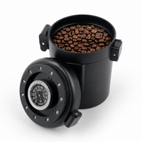 Recipiente Hermetico Profesional para Cafe 600 ml con Indicador de Fecha y Humedad