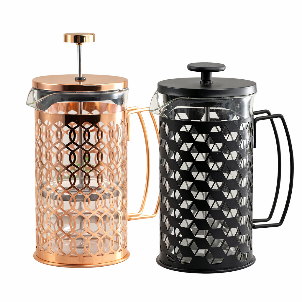 Cafetera Prensa Francesa Diseño Industrial Rustico 600ml