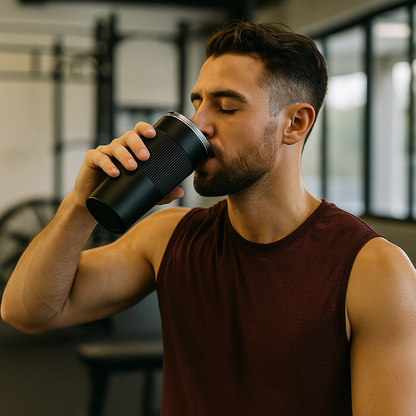 Cabe en mochilas, portavasos y manos en movimiento. Llévalo a donde vayas, sin complicaciones.