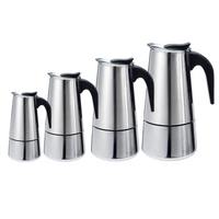 Cafetera Italiana Moka Moderna Acero Inoxidable 4/6/8/12 Tazas