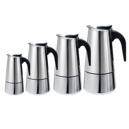 Cafetera Italiana Moka Moderna Acero Inoxidable 4/6/8/12 Tazas