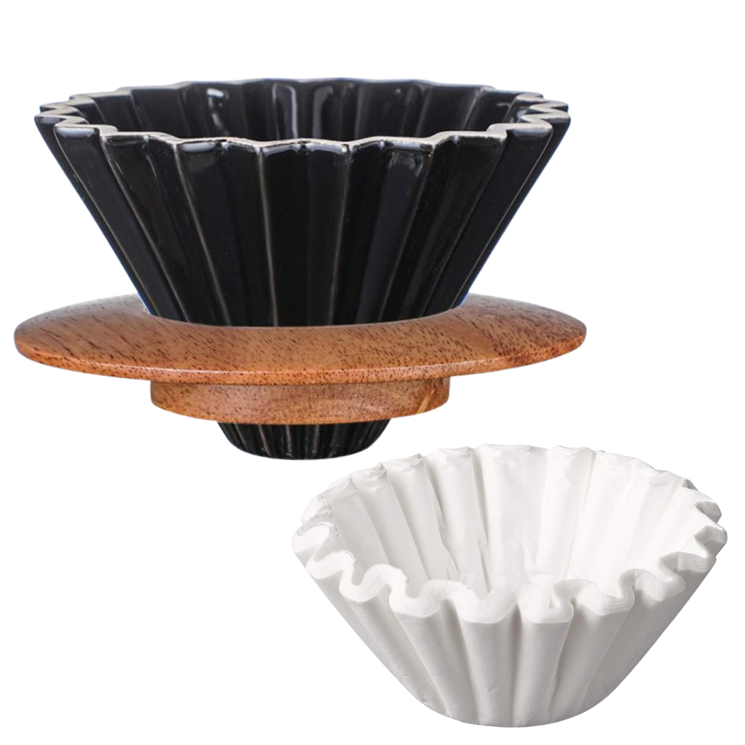 Combo Dripper Origami Negro #02 + Filtros x50