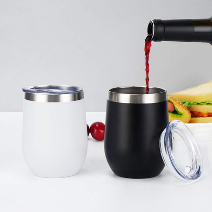 Vaso Térmico 350 ML Negro: Estilo y Elegancia en Cada Sorbo. Perfecto para Añadir un Toque de Lujo a tus Bebidas Diarias.