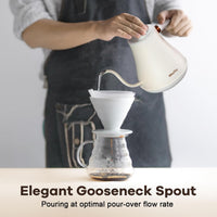 Mecity Hervidor Eléctrico Cuello de Cisne Blanco 0.8lt