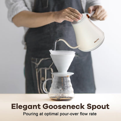 Mecity Hervidor Eléctrico Cuello de Cisne Blanco 0.8lt