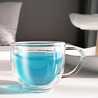 Taza para Café Cristal Doble Fondo con Oreja 250ml