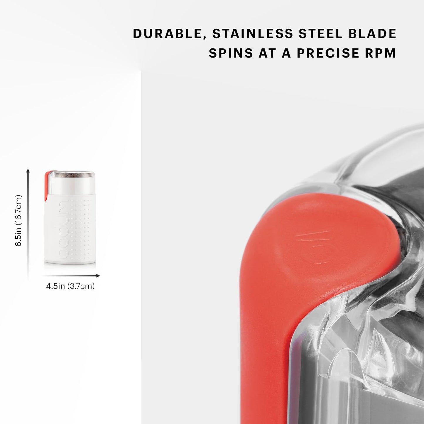 Molino Electrico Bodum Bistro Blanco Original de Cuchillas