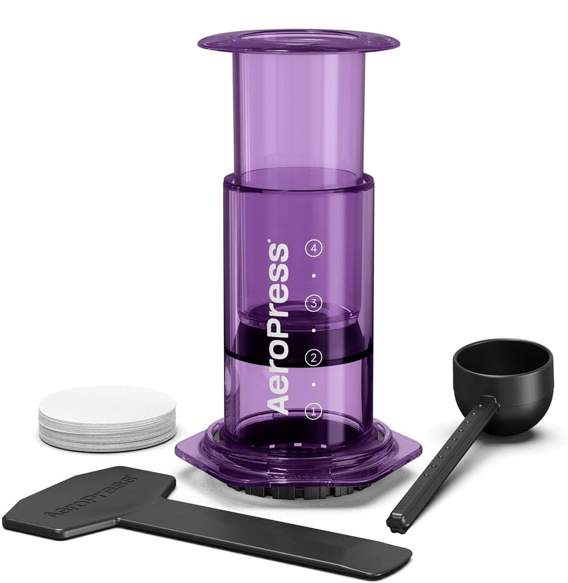 Cafetera AeroPress Clear Manual Original Morada 4 Tazas  240ml Portátil