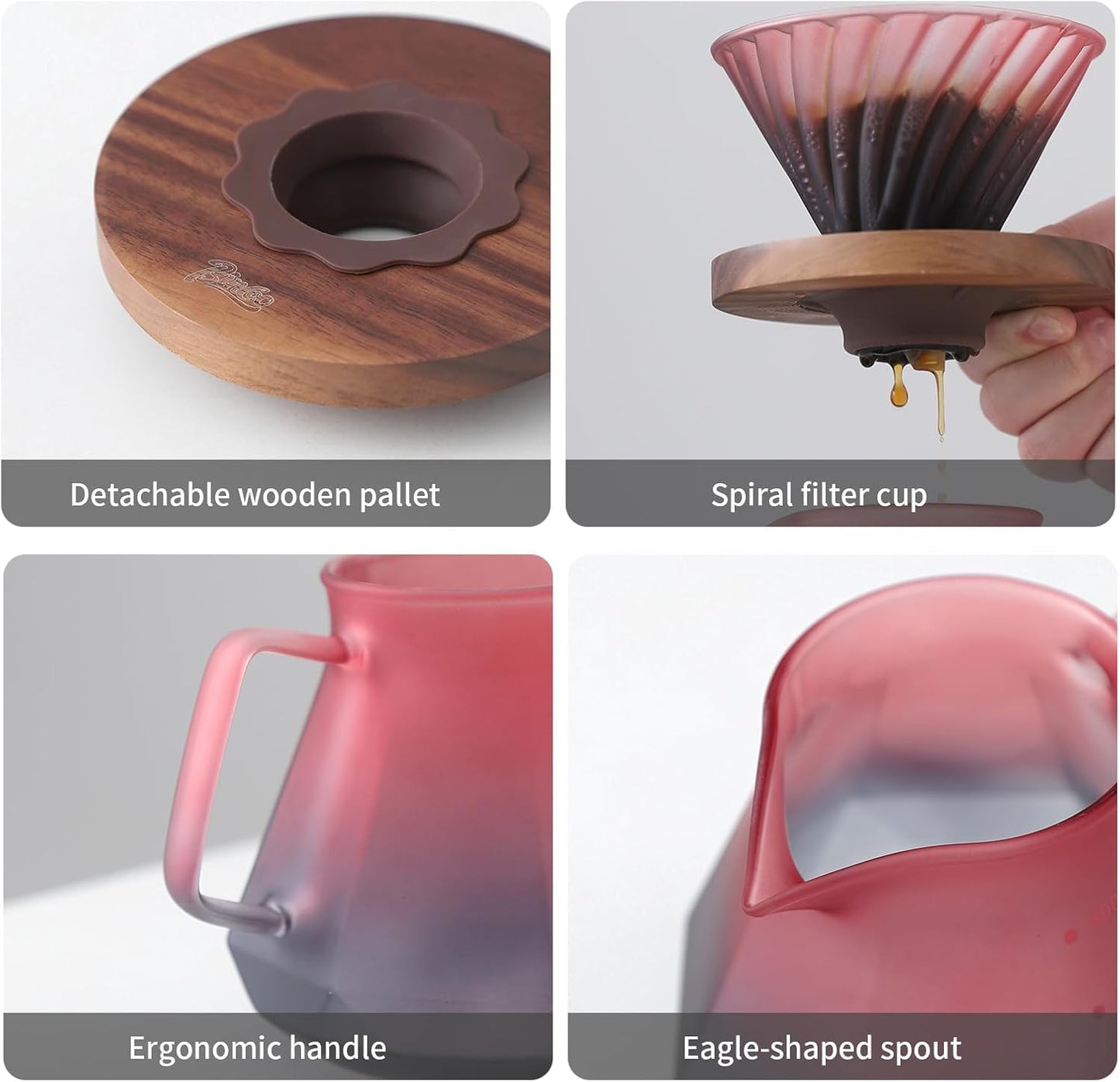 Juego de Cafetera V60 #02 de Goteo Completo Binco