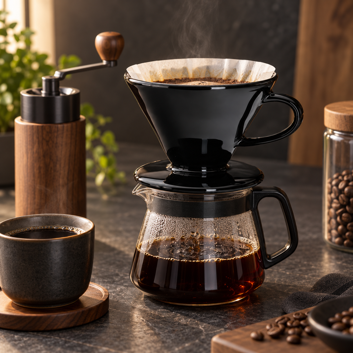 Cafetera Metodo V60 Ceramica 02 Negra