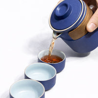 Kit Set Tetera Infusor Te Ceramico Viajero