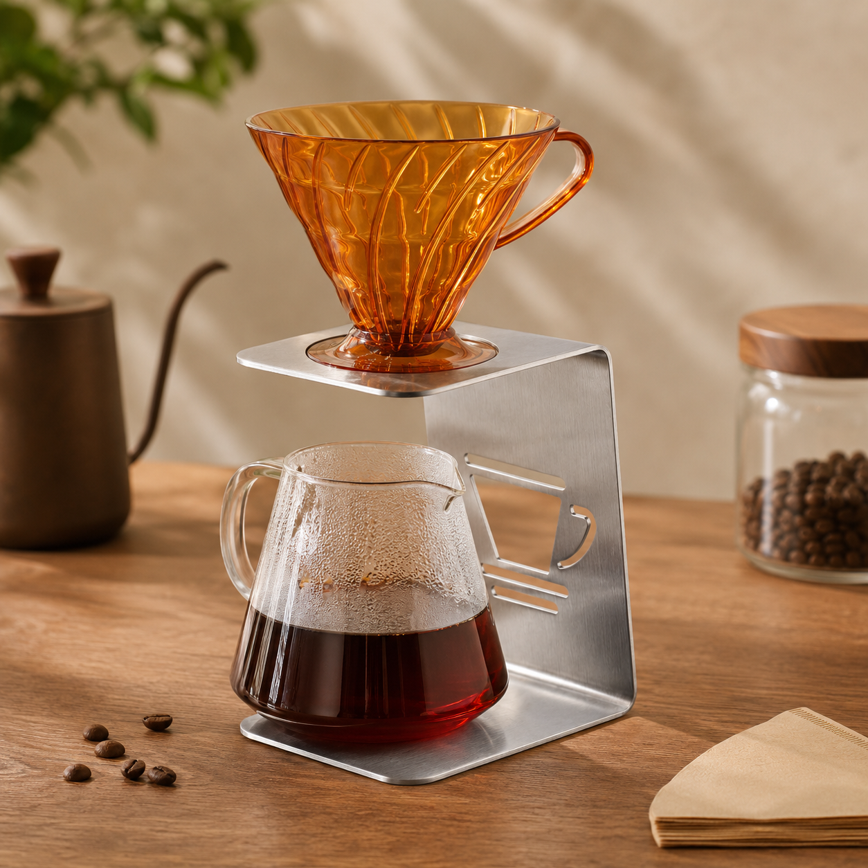 Soporte Metelico en Acero Inoxidable para V60 y Drippers