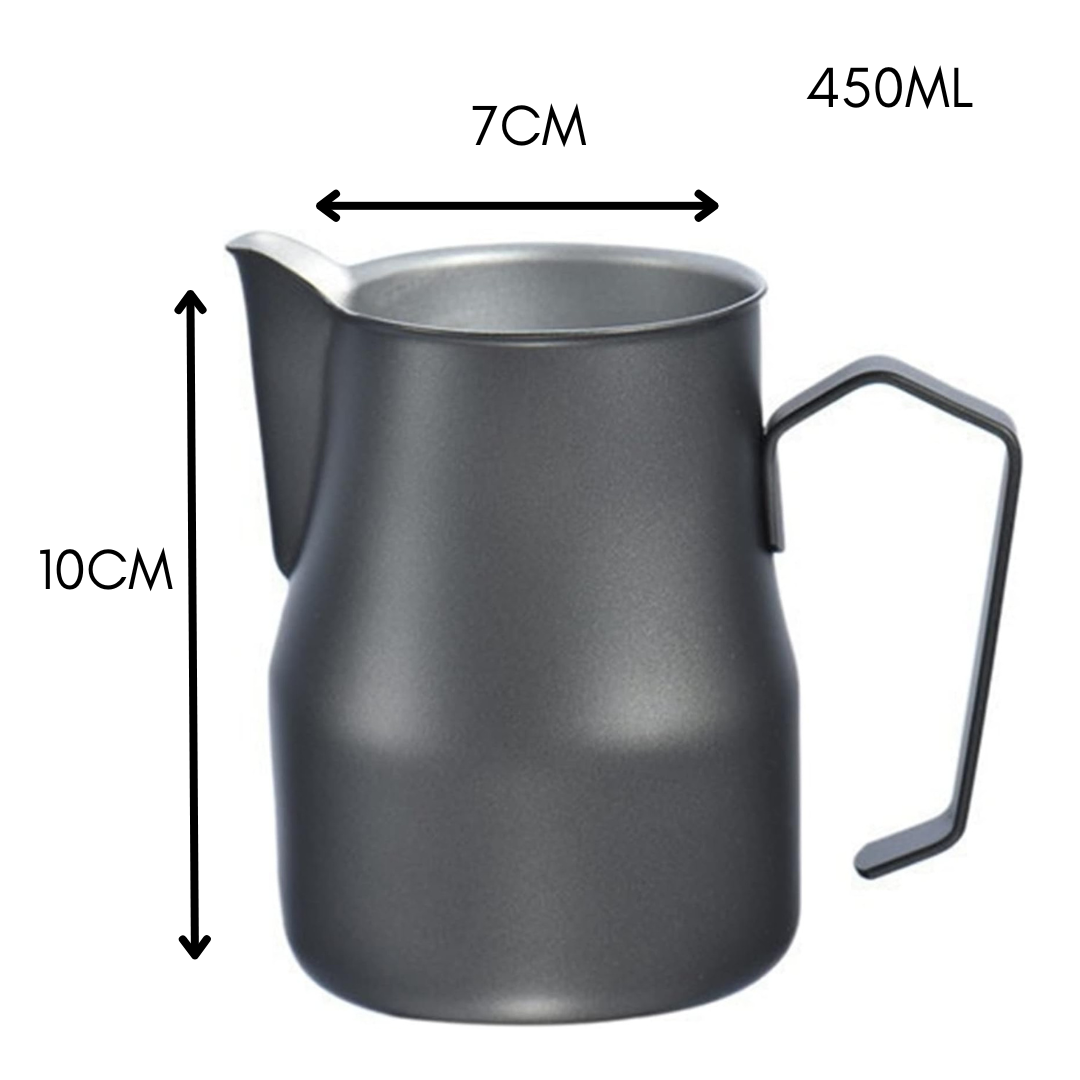 Jarra Negra de Barismo 450 ml para Espumar Leche