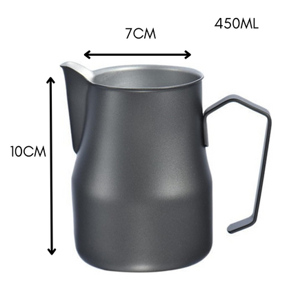 Jarra Negra de Barismo 450 ml para Espumar Leche