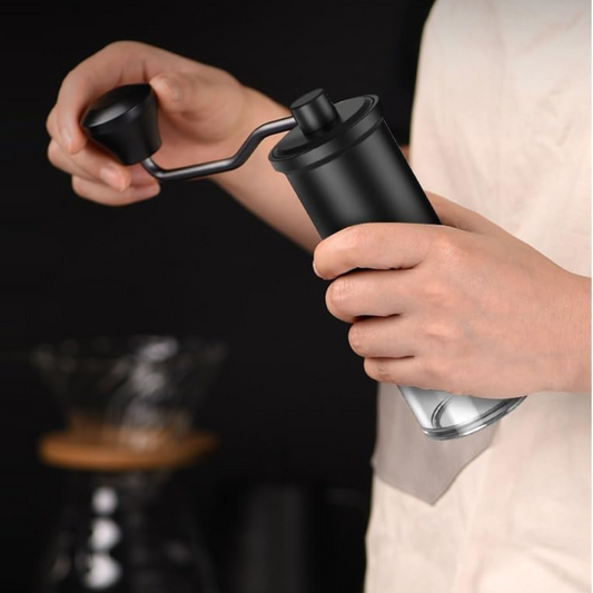 Molinillo Negro Manual para Café Profesional de Precisión con Muelas en Acero Inoxidable  30gr