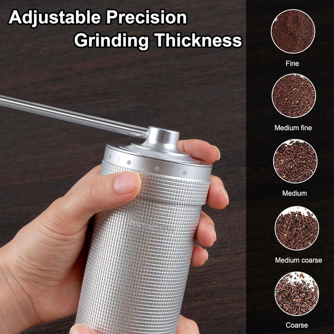 Moledor para Café Profesional Plateado NewlukPro Ajustable Exterior de Exactitud