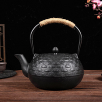 Tetera Japonesa Negra en Hierro Fundido Con Infusor 1.5Lt