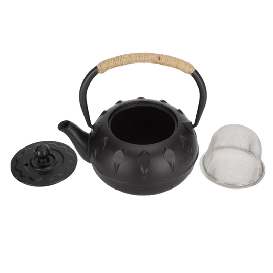 Tetera En Hierro Fundido Negro con Infusor Estilo Japonés 400ml