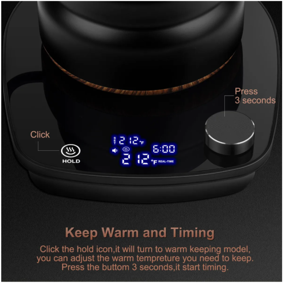 Hervidor Eléctrico Negro Cuello de Cisne 1 L para Barismo