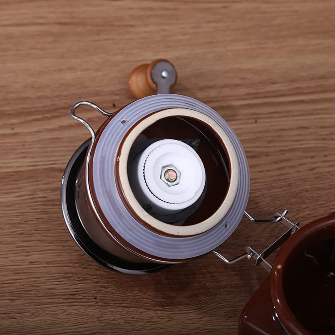 Molino de Café Manual Retro con Muelas Cerámicas 30gr Molienda Ajustable