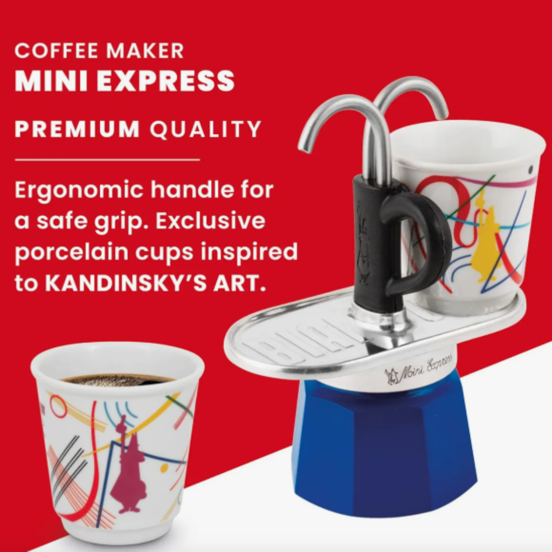Cafetera Bialetti Mini Espress Kandinsky Azul 2 Tazas