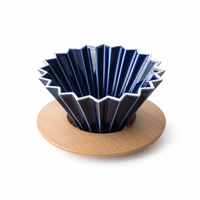 Cafetera Dripper v60 Tipo Origami Para Cafe Filtrado Con Base De Madera