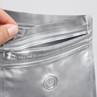 Bolsa Plata 250g para Cafe con Valvula y Cierre Tri Laminada